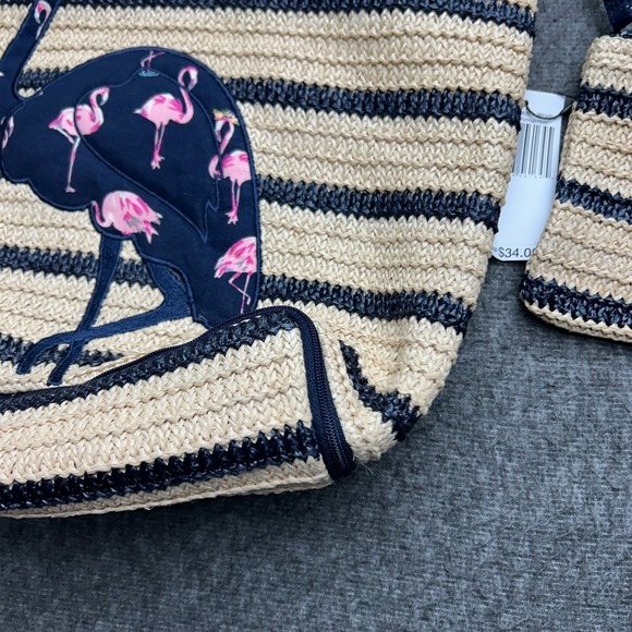 Vera Bradley Seashore Tote Beach Fiesta Wristlet Clutch Bag Pink Flamingo - Picture 6 of 13